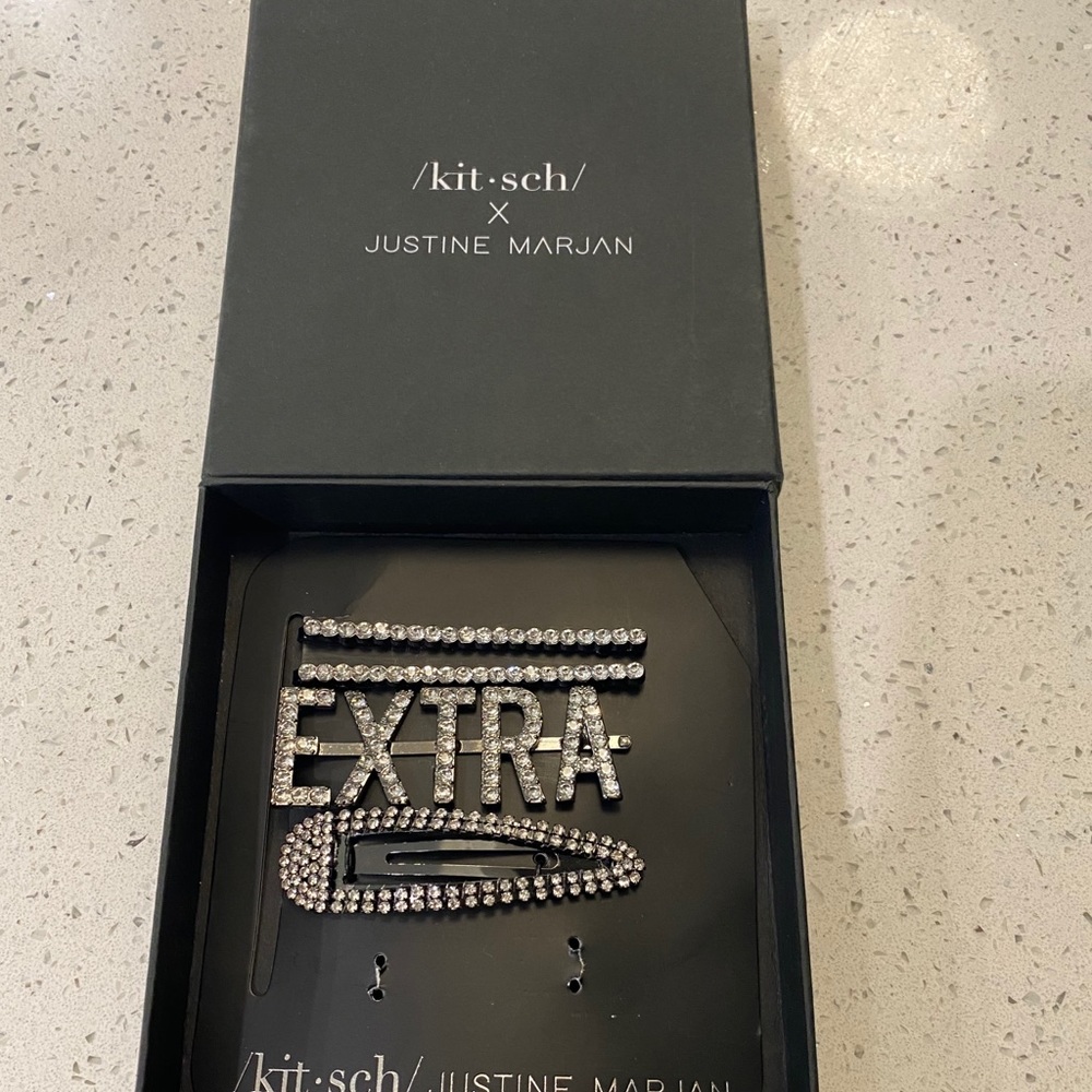 Kitsch Justine Marjan extra rhinestone hair clips